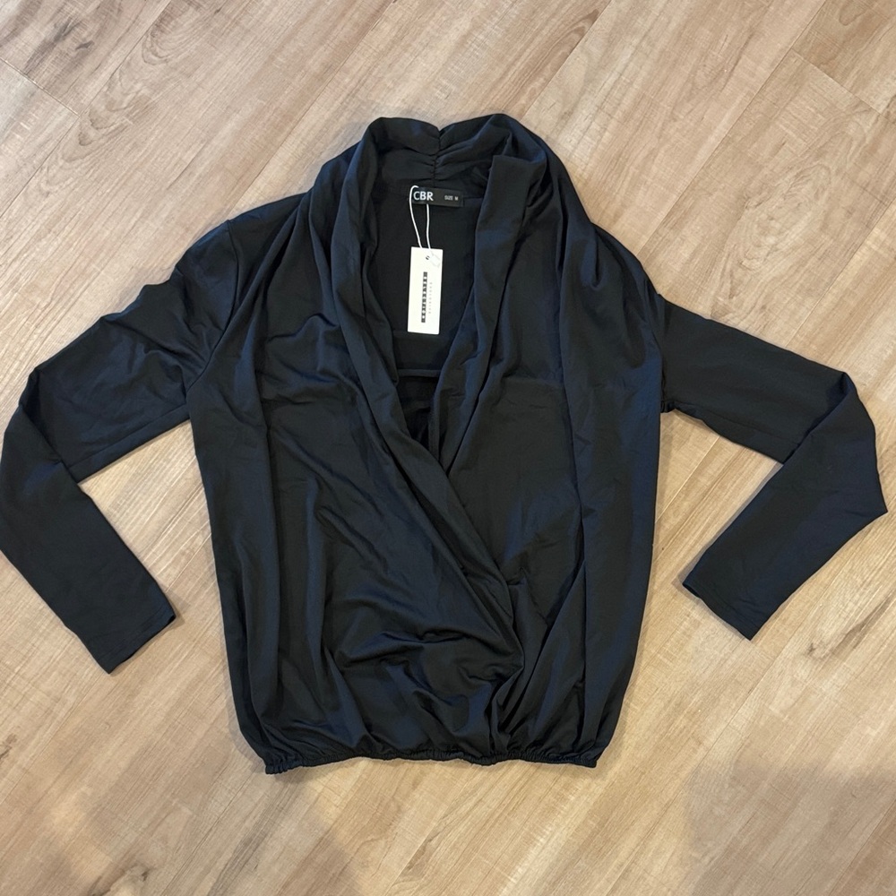 CBR Black Drape Blouse